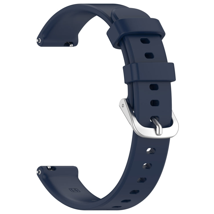 For Garmin Lily 2 14mm Silver Buckle Silicone Watch Band Wristband(Midnight  Blue) - Watch Bands by PMC TechLife | Online Shopping South Africa | PMC TechLife