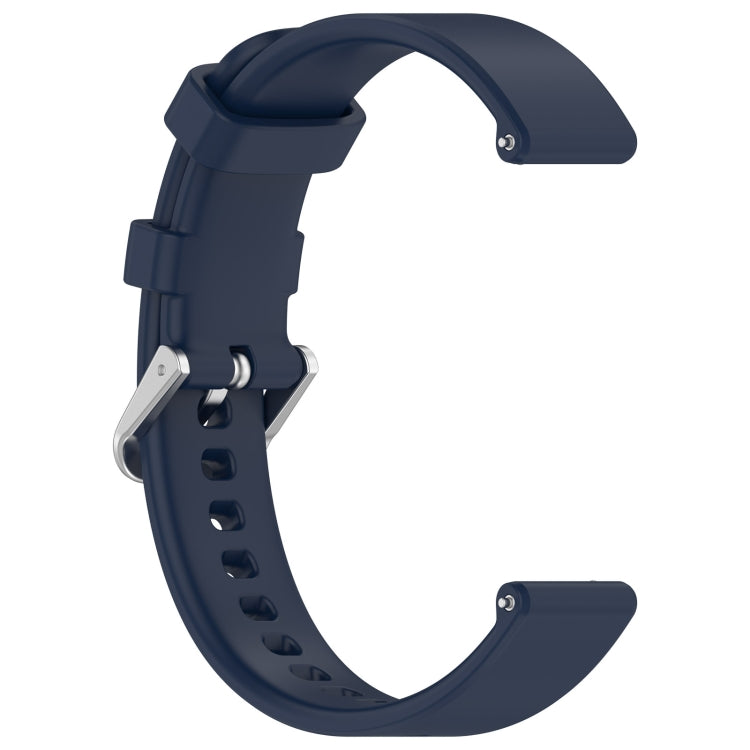 For Garmin Lily 2 14mm Silver Buckle Silicone Watch Band Wristband(Midnight  Blue) - Watch Bands by PMC TechLife | Online Shopping South Africa | PMC TechLife