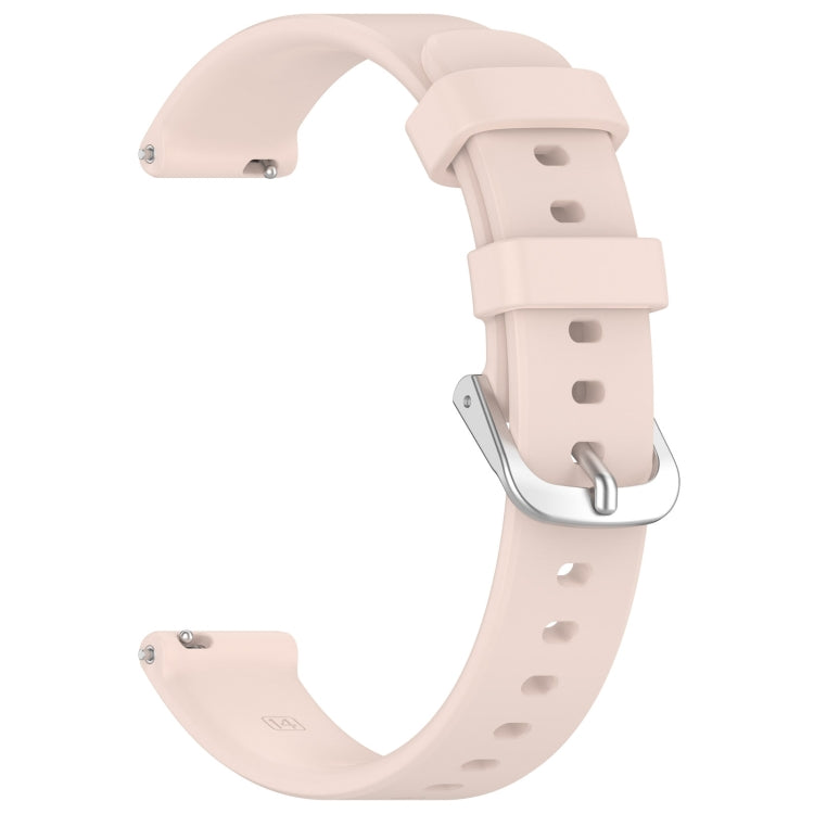 For Garmin Lily 2 14mm Silver Buckle Silicone Watch Band Wristband(Light Pink) - Watch Bands by PMC TechLife | Online Shopping South Africa | PMC TechLife
