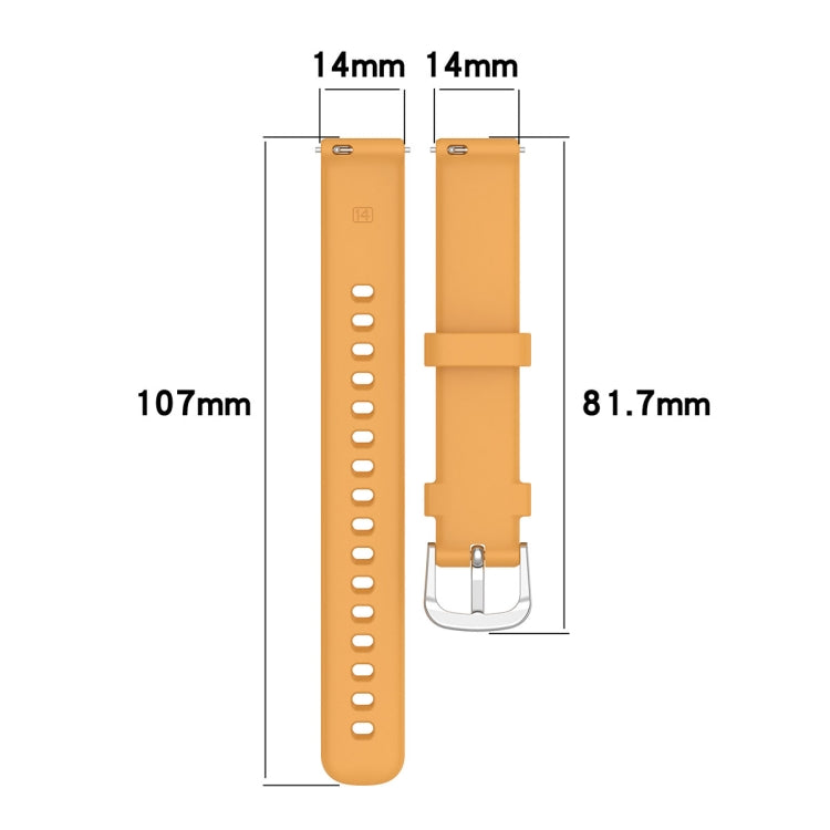 For Garmin Lily 2 14mm Silver Buckle Silicone Watch Band Wristband(Purple) - Watch Bands by PMC TechLife | Online Shopping South Africa | PMC TechLife