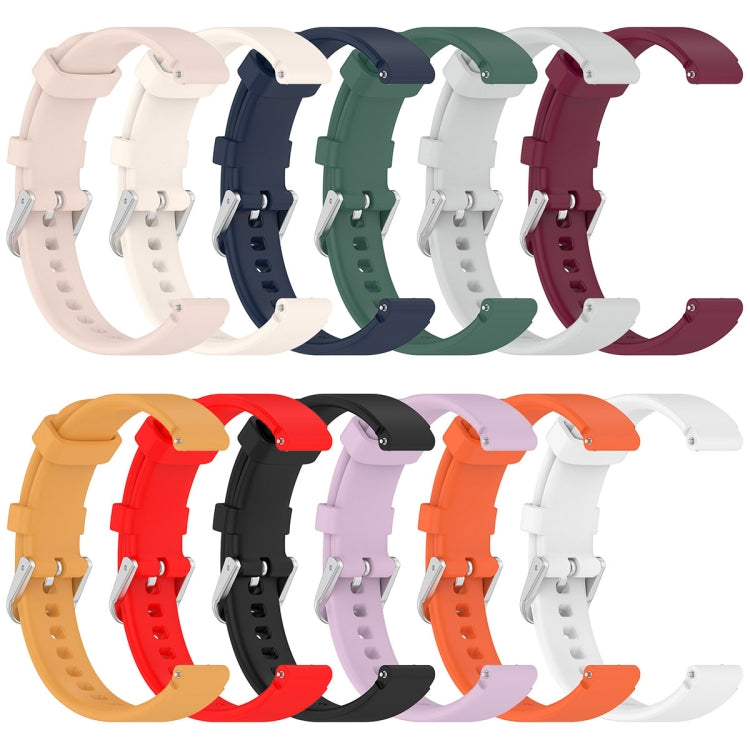 12mm Universal Solid Color Silver Buckle Silicone Watch Band(Starlight) - 20mm Bands by PMC TechLife | Online Shopping South Africa | PMC TechLife