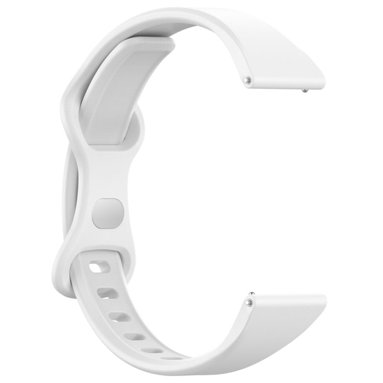 20mm Slim Reverse Buckle Silicone Watch Band(White) - 20mm Bands by PMC TechLife | Online Shopping South Africa | PMC TechLife
