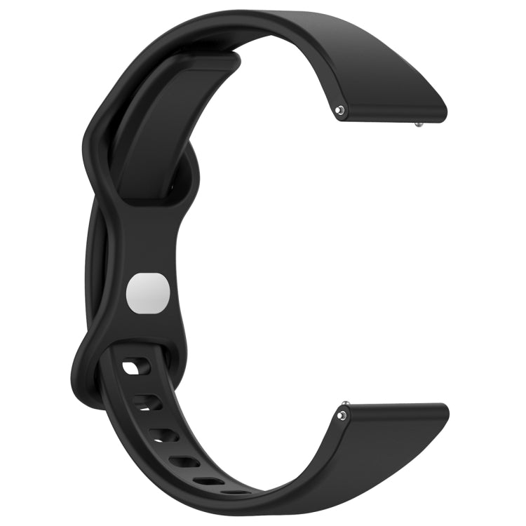 20mm Slim Reverse Buckle Silicone Watch Band(Black) - 20mm Bands by PMC TechLife | Online Shopping South Africa | PMC TechLife
