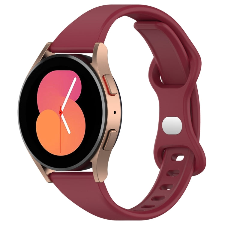 20mm Slim Reverse Buckle Silicone Watch Band(Wine Red) - 20mm Bands by PMC TechLife | Online Shopping South Africa | PMC TechLife