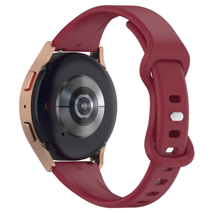 20mm Slim Reverse Buckle Silicone Watch Band(Wine Red) - 20mm Bands by PMC TechLife | Online Shopping South Africa | PMC TechLife