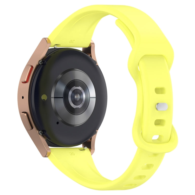 20mm Slim Reverse Buckle Silicone Watch Band(Bright Yellow) - 20mm Bands by PMC TechLife | Online Shopping South Africa | PMC TechLife