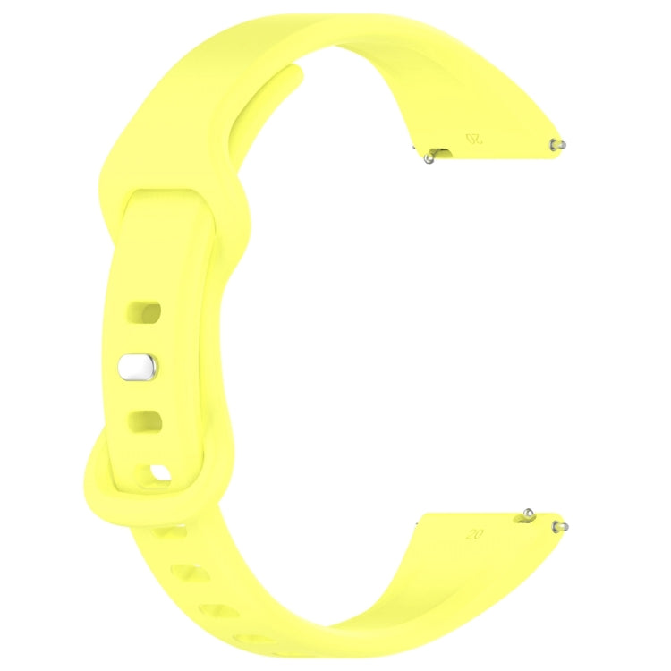 20mm Slim Reverse Buckle Silicone Watch Band(Bright Yellow) - 20mm Bands by PMC TechLife | Online Shopping South Africa | PMC TechLife