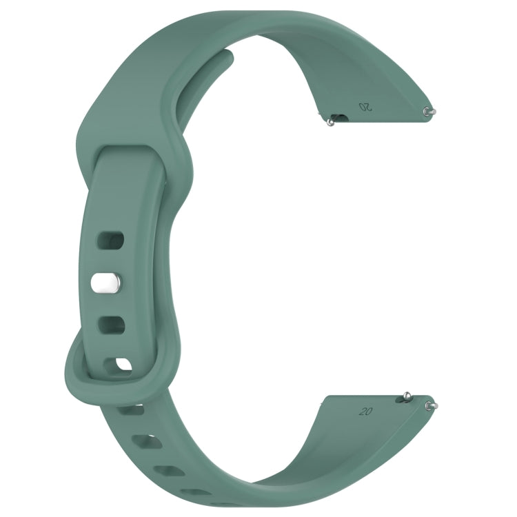 20mm Slim Reverse Buckle Silicone Watch Band(Pine Green) - 20mm Bands by PMC TechLife | Online Shopping South Africa | PMC TechLife