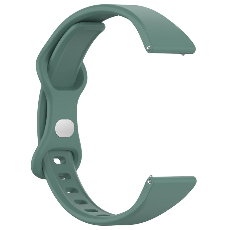 20mm Slim Reverse Buckle Silicone Watch Band(Pine Green) - 20mm Bands by PMC TechLife | Online Shopping South Africa | PMC TechLife