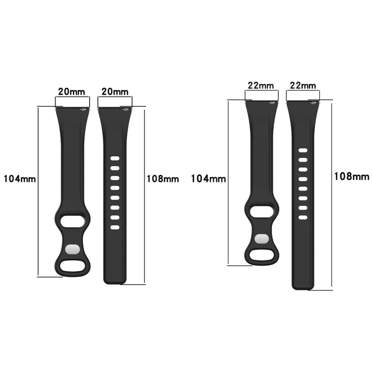20mm Slim Reverse Buckle Silicone Watch Band(Black) - 20mm Bands by PMC TechLife | Online Shopping South Africa | PMC TechLife