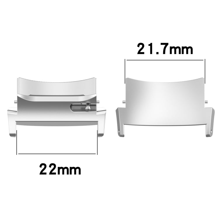 For OPPO Watch X / OnePlus Watch 2 1 Pair 22mm Watch Band Stainless Steel Connector(Gold) - Watch Bands by PMC TechLife | Online Shopping South Africa | PMC TechLife