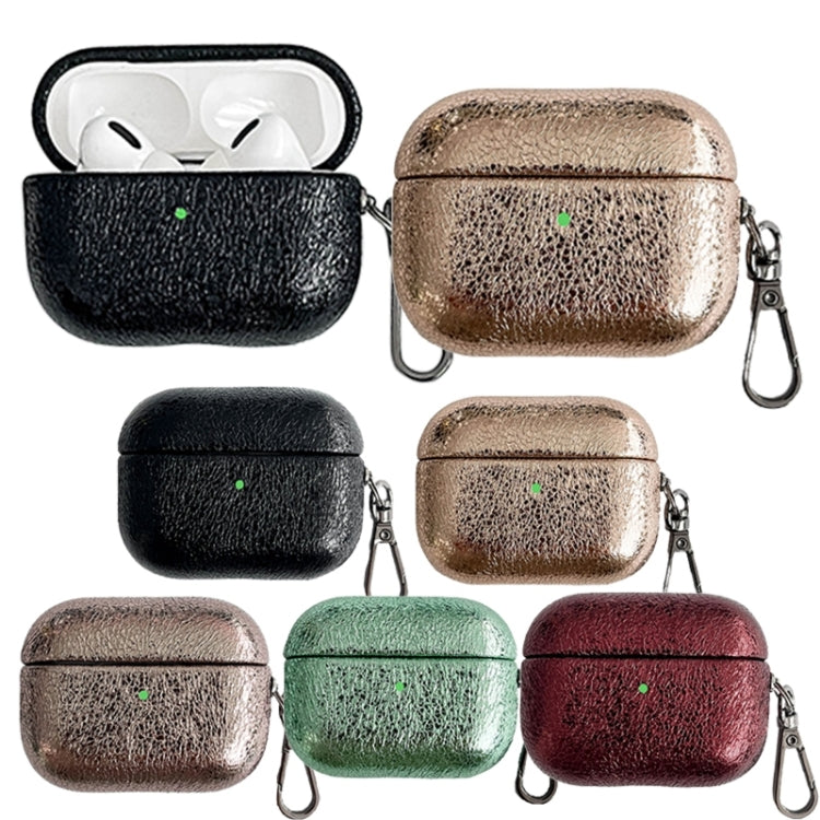 For AirPods Pro Burst Leather Texture Bluetooth Earphone Protective Case(Red) - For AirPods Pro by PMC Jewellery | Online Shopping South Africa | PMC Jewellery | Buy Now Pay Later Mobicred