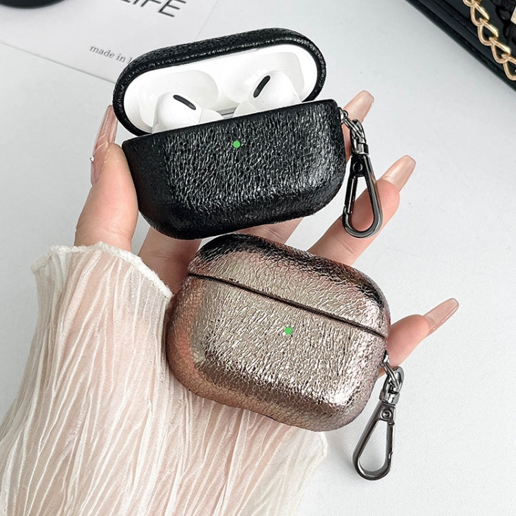 For AirPods Pro 2 Burst Leather Texture Bluetooth Earphone Protective Case(Rose Gold) - For AirPods Pro 2 by PMC Jewellery | Online Shopping South Africa | PMC Jewellery | Buy Now Pay Later Mobicred