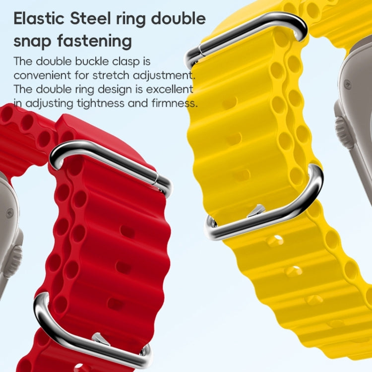 For Apple Watch Series 10 46mm ZGA Ocean Silicone Watch Band(Red) - Watch Bands by ZGA | Online Shopping South Africa | PMC TechLife | Buy Now Pay Later Mobicred