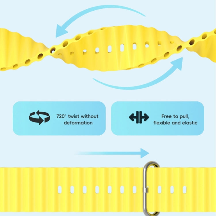 For Apple Watch Series 7 45mm ZGA Ocean Silicone Watch Band(Black) - Watch Bands by ZGA | Online Shopping South Africa | PMC TechLife | Buy Now Pay Later Mobicred