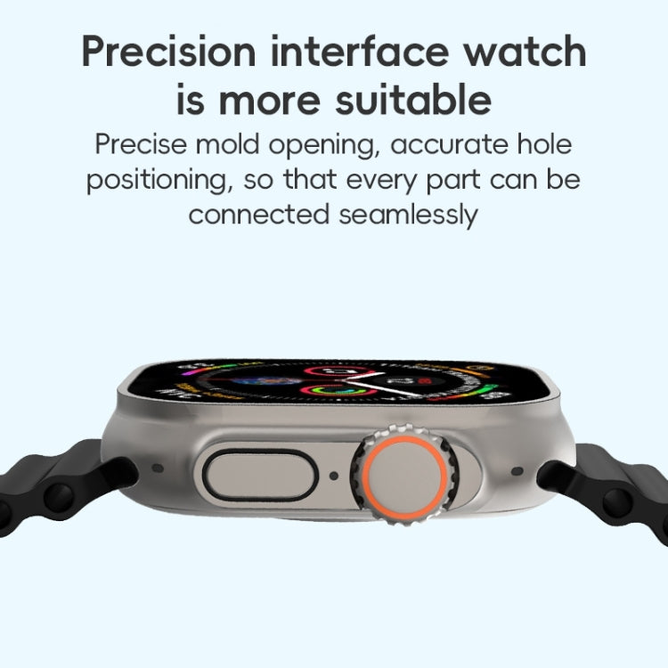 For Apple Watch Ultra 49mm ZGA Ocean Silicone Watch Band(White) - free shipping - PMC TechLife - Order now!