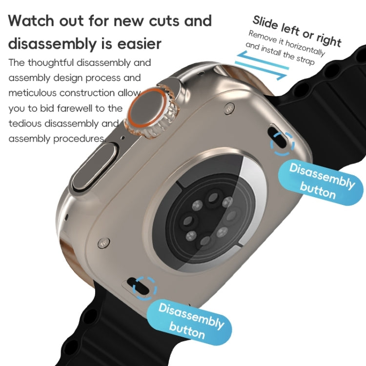 For Apple Watch Series 10 42mm ZGA Ocean Silicone Watch Band(Black) - Watch Bands by ZGA | Online Shopping South Africa | PMC TechLife | Buy Now Pay Later Mobicred