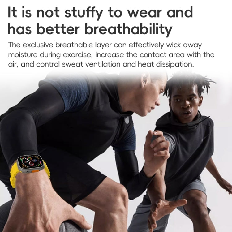 For Apple Watch Series 10 46mm ZGA Ocean Silicone Watch Band(Black) - Watch Bands by ZGA | Online Shopping South Africa | PMC TechLife | Buy Now Pay Later Mobicred