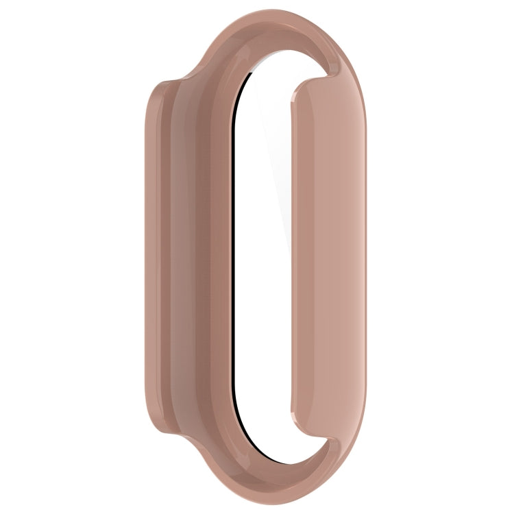 For Xiaomi Mi Band 8 PC + Tempered Film Integrated Protective Watch Case(Pink) - Watch Cases by PMC TechLife | Online Shopping South Africa | PMC TechLife