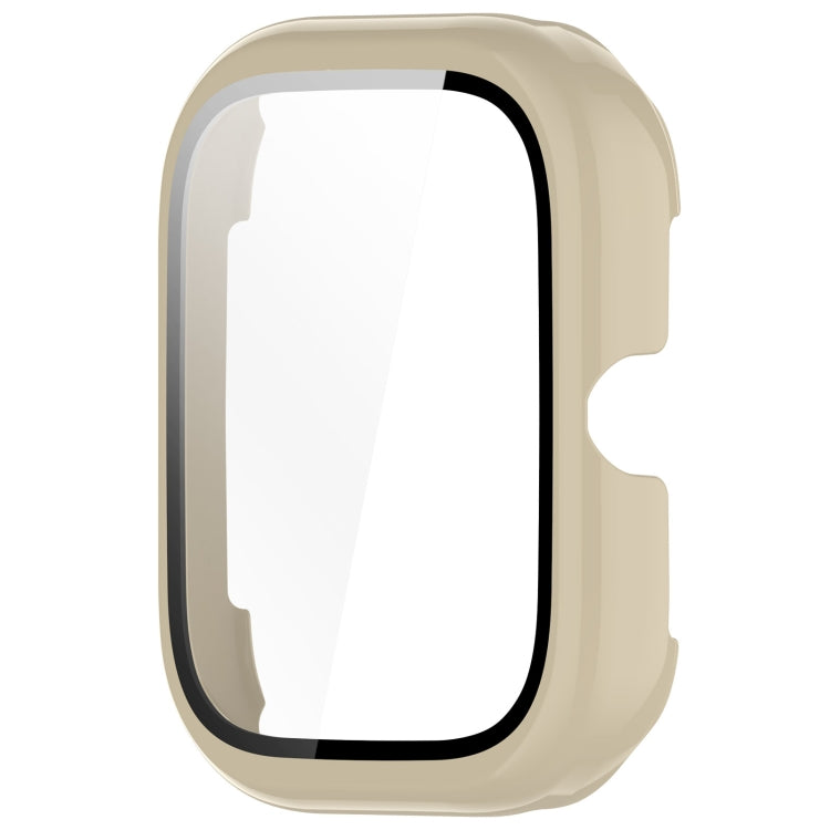 For Honor Choice Haylou Watch PC + Tempered Film Integrated Protective Watch Case(Ivory White) - Watch Cases by PMC TechLife | Online Shopping South Africa | PMC TechLife | Buy Now Pay Later Mobicred