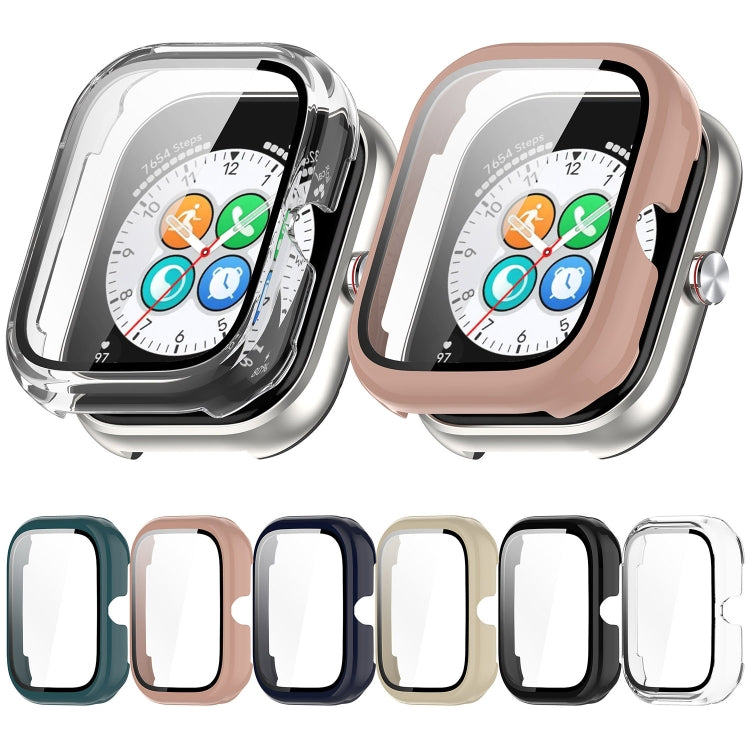 For Honor Choice Haylou Watch PC + Tempered Film Integrated Protective Watch Case(Ivory White) - Watch Cases by PMC TechLife | Online Shopping South Africa | PMC TechLife | Buy Now Pay Later Mobicred