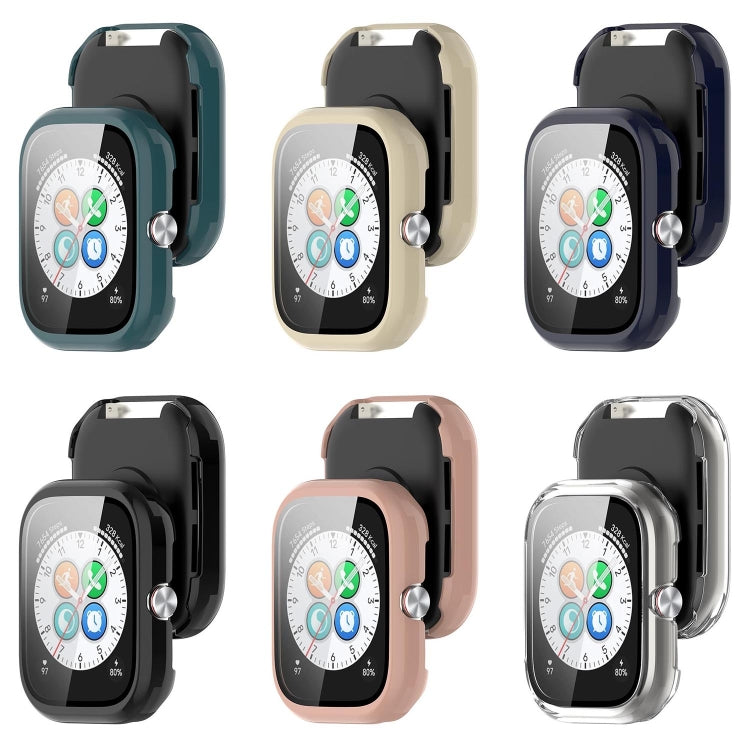 For Honor Choice Haylou Watch PC + Tempered Film Integrated Protective Watch Case(Ivory White) - Watch Cases by PMC TechLife | Online Shopping South Africa | PMC TechLife | Buy Now Pay Later Mobicred