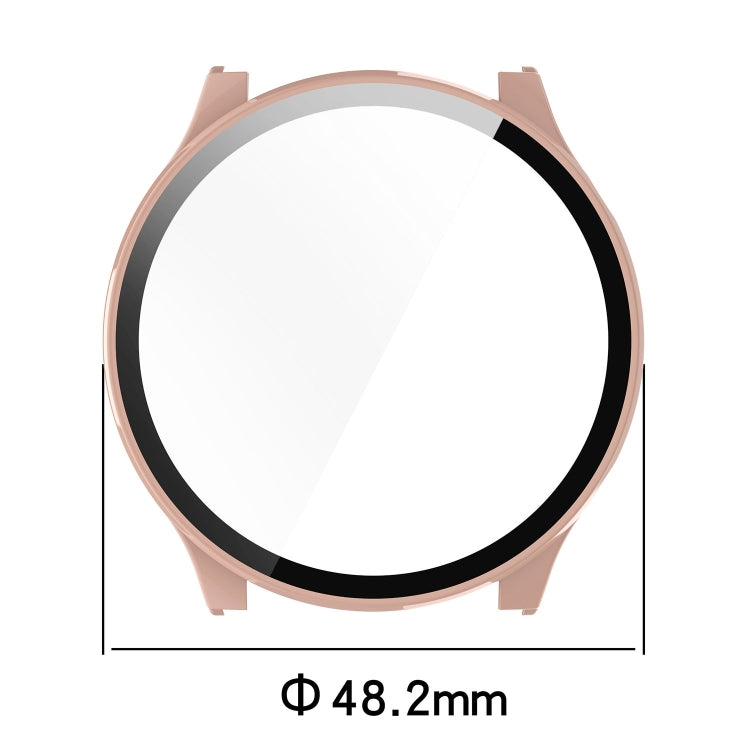 For Xiaomi Haylou RT3 / Solar Plus LS16 PC + Tempered Film Integrated Watch Protective Case(Pink) - Watch Cases by PMC TechLife | Online Shopping South Africa | PMC TechLife