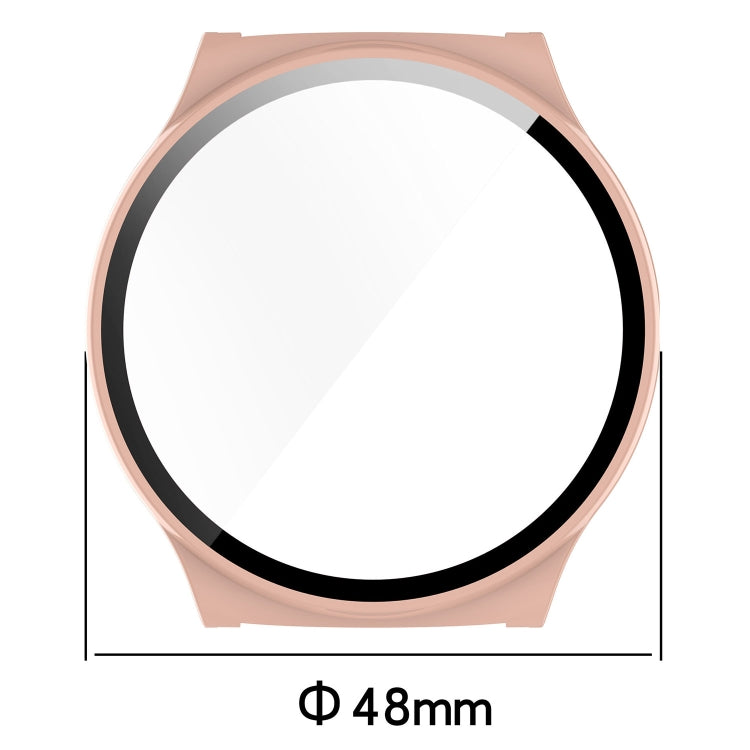 For Xiaomi Haylou Solar Lite R001 PC + Tempered Film Integrated Watch Protective Case(Ivory White) - Watch Cases by PMC TechLife | Online Shopping South Africa | PMC TechLife