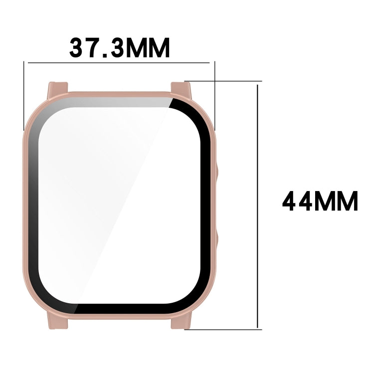For Xiaomi Haylou Watch 2 LS02 PC + Tempered Film Integrated Watch Protective Case(Pink) - Watch Cases by PMC TechLife | Online Shopping South Africa | PMC TechLife