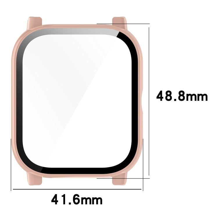 For P66 / P66D / P66ED 1.85 inch Watch PC + Tempered Film Integrated Watch Protective Case(Pink) - Watch Case by PMC TechLife | Online Shopping South Africa | PMC TechLife