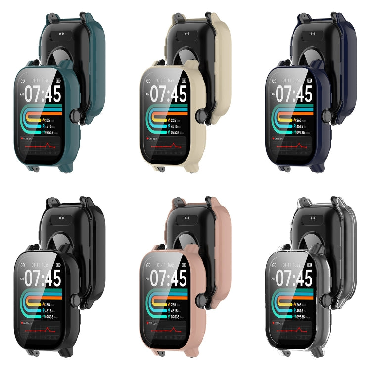 For P66 / P66D / P66ED 1.85 inch Watch PC + Tempered Film Integrated Watch Protective Case(Pine Green) - Watch Case by PMC TechLife | Online Shopping South Africa | PMC TechLife