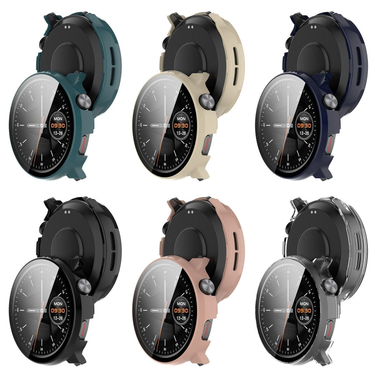 For Xiaomi Mibro Watch Lite 2 PC + Tempered Film Integrated Watch Protective Case(Ivory White) - Watch Cases by PMC TechLife | Online Shopping South Africa | PMC TechLife