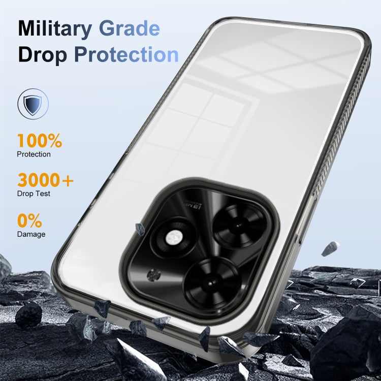 For Tecno Spark Go 2024 / Spark 20 / Pop 8 Anti-slip Clear Acrylic Hybrid TPU Phone Case(Black) - Tecno Cases by PMC Jewellery | Online Shopping South Africa | PMC Jewellery | Buy Now Pay Later Mobicred