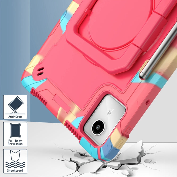 For Lenovo Tab M11/ Xiaoxin Pad 11 2024 Handle Robot Silicone Hybrid PC Tablet Case(Camouflage Rose Red) - Lenovo by PMC Jewellery | Online Shopping South Africa | PMC Jewellery | Buy Now Pay Later Mobicred