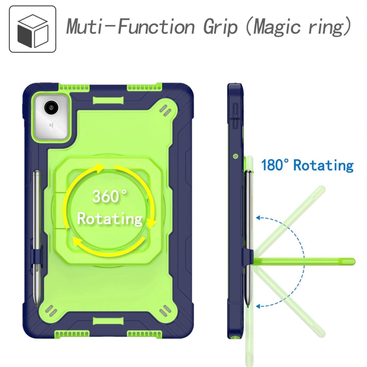 For Lenovo Tab M11/ Xiaoxin Pad 11 2024 Handle Robot Silicone Hybrid PC Tablet Case(Navy Yellow Green) - Lenovo by PMC Jewellery | Online Shopping South Africa | PMC Jewellery | Buy Now Pay Later Mobicred