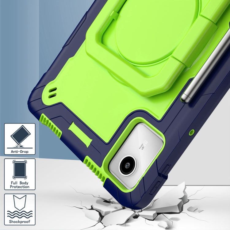For Lenovo Tab M11/ Xiaoxin Pad 11 2024 Handle Robot Silicone Hybrid PC Tablet Case(Navy Yellow Green) - Lenovo by PMC Jewellery | Online Shopping South Africa | PMC Jewellery | Buy Now Pay Later Mobicred
