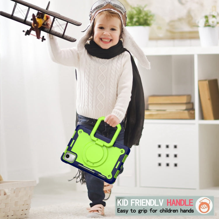 For Lenovo Tab M11/ Xiaoxin Pad 11 2024 Handle Robot Silicone Hybrid PC Tablet Case(Navy Yellow Green) - Lenovo by PMC Jewellery | Online Shopping South Africa | PMC Jewellery | Buy Now Pay Later Mobicred