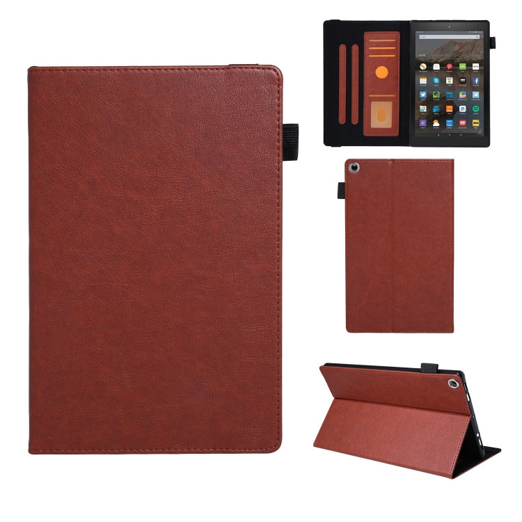 For Amazon Kindle Fire HD10 2017/2019 Extraordinary Series Smart Leather Tablet Case(Brown) - Amazon by PMC TechLife | Online Shopping South Africa | PMC TechLife | Buy Now Pay Later Mobicred