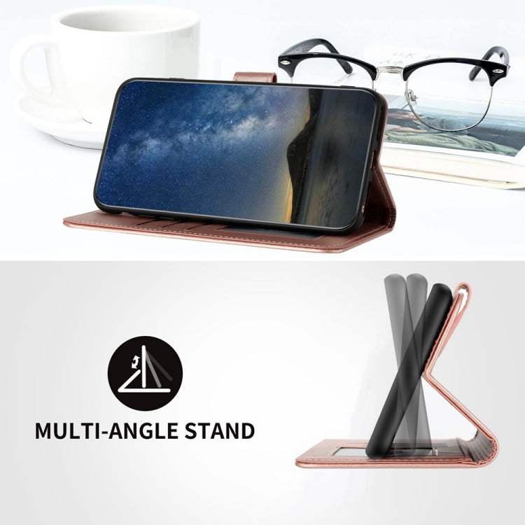 For iPhone 16 Pro Datura Flower Embossed Flip Leather Phone Case(Rose Gold) - iPhone 16 Pro Cases by PMC TechLife | Online Shopping South Africa | PMC TechLife | Buy Now Pay Later Mobicred