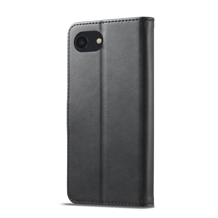 LC.IMEEKE Calf Texture Horizontal Flip Leather Case For iPhone 16e(Black) - iPhone 16e Cases by LC.IMEEKE | Online Shopping South Africa | PMC TechLife | Buy Now Pay Later Mobicred
