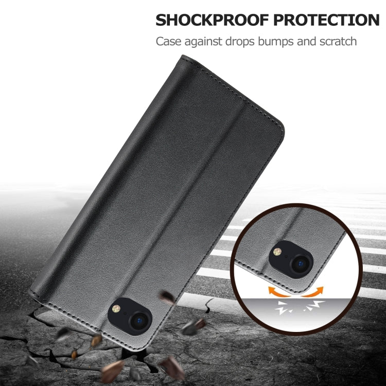 LC.IMEEKE Calf Texture Horizontal Flip Leather Case For iPhone 16e(Black) - iPhone 16e Cases by LC.IMEEKE | Online Shopping South Africa | PMC TechLife | Buy Now Pay Later Mobicred