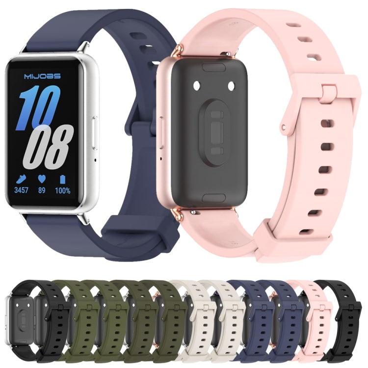 For Samsung Galaxy Fit 3 Mijobs Silicone Watch Band(Pink+Rose Gold) - Watch Bands by MIJOBS | Online Shopping South Africa | PMc TechLife | Buy Now Pay Later Mobicred