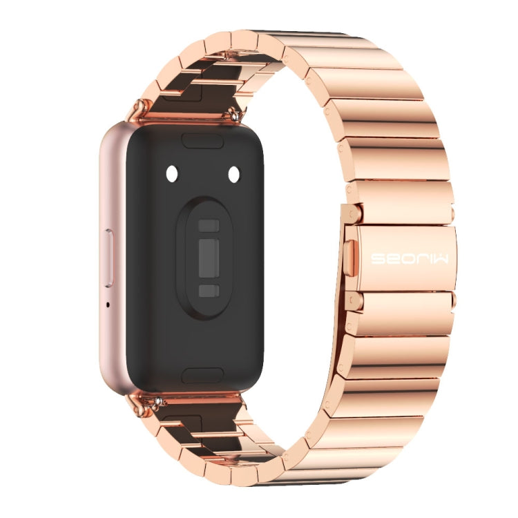 For Samsung Galaxy Fit 3 Mijobs Bamboo Metal Watch Band(Rose Gold) - free shipping - PMc TechLife - Order now!