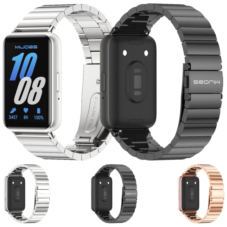 For Samsung Galaxy Fit 3 Mijobs Bamboo Metal Watch Band(Rose Gold) - free shipping - PMc TechLife - Order now!