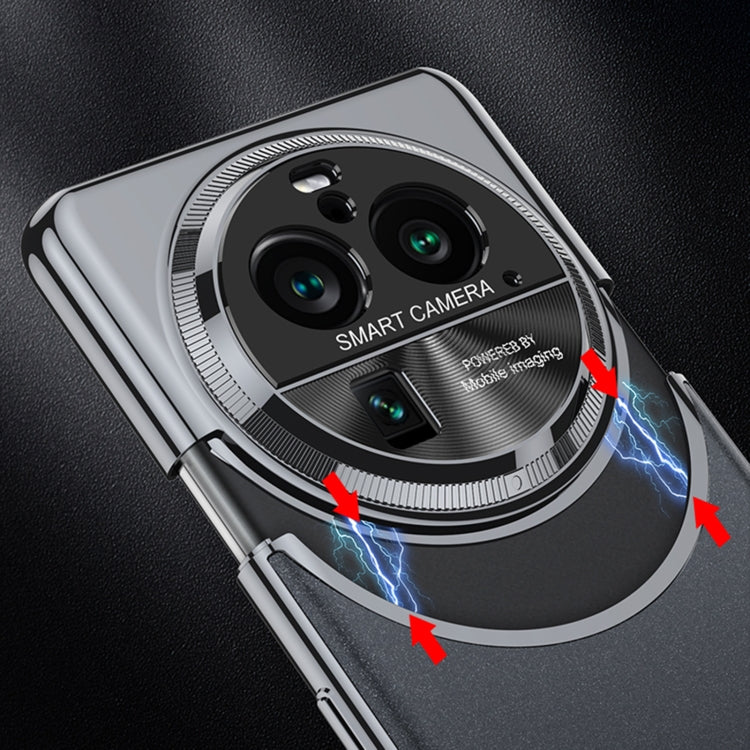 For OPPO Find X6 GKK Mortise-Tenon Connection Contrast Color Frosted AG Shockproof Phone Case(Blue) - free shipping - PMC Jewellery - Order now!