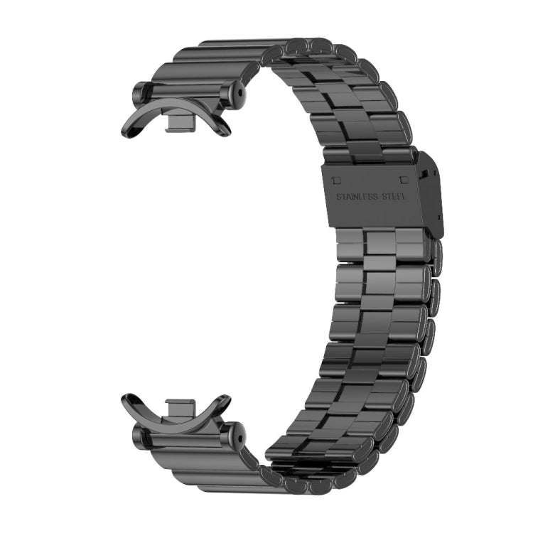 For Xiaomi Mi Band 8 Mijobs GT4 Bamboo Buckle Metal Watch Band(Black) - Watch Bands by MIJOBS | Online Shopping South Africa | PMc TechLife | Buy Now Pay Later Mobicred