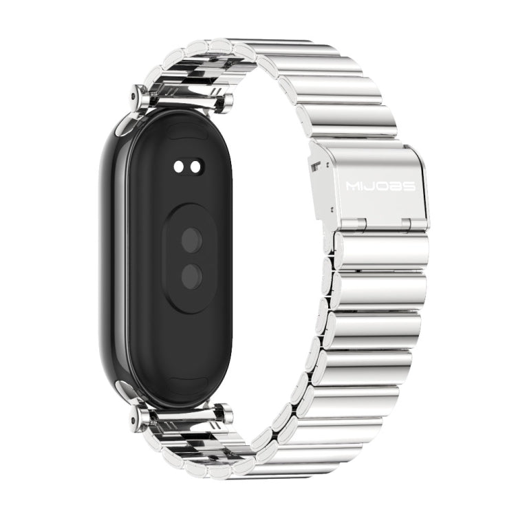 For Xiaomi Smart Band 10 / 9 / 8 Mijobs GT4 Bamboo Buckle Metal Watch Band(Silver) - free shipping - PMc TechLife - Order now!