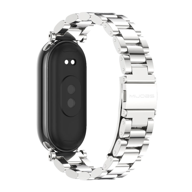 For Xiaomi Smart Band 10 / 9 / 8 Mijobs GT4 Three Beads Metal Watch Band(Silver) - free shipping - PMc TechLife - Order now!