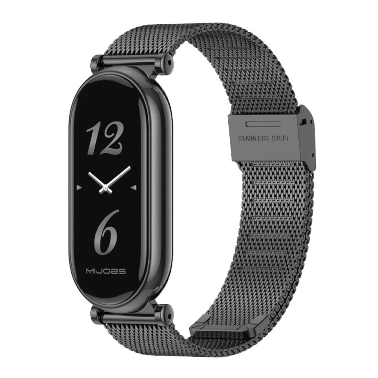For Xiaomi Mi Band 8 / 9 / 9 NFC Mijobs GT4 Milan Buckle Metal Watch Band(Black) - Watch Bands by MIJOBS | Online Shopping South Africa | PMC TechLife | Buy Now Pay Later Mobicred