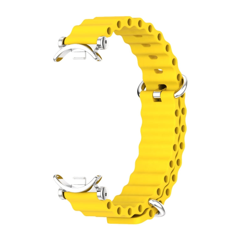 For Xiaomi Smart Band 10 / 9 / 8 Mijobs GT4 Marine Silicone Breathable Watch Band(Yellow Silver) - free shipping - PMc TechLife - Order now!